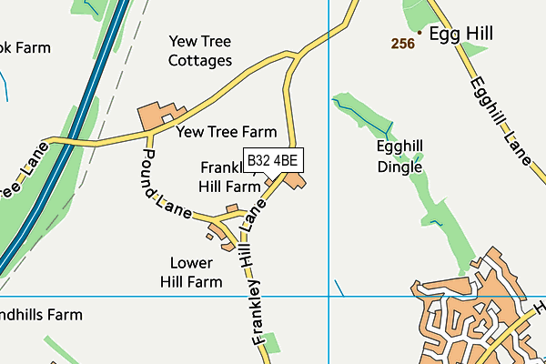 B32 4BE map - OS VectorMap District (Ordnance Survey)
