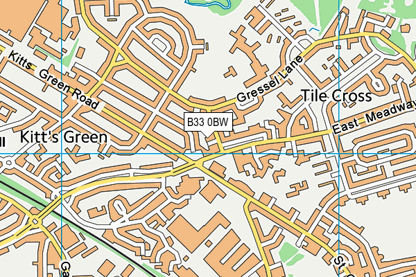 B33 0BW map - OS VectorMap District (Ordnance Survey) B33 0BW map - OS VectorMap District (Ordnance Survey)