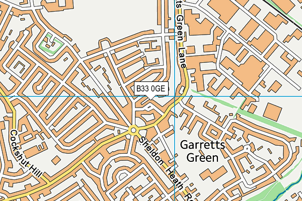 B33 0GE map - OS VectorMap District (Ordnance Survey) B33 0GE map - OS VectorMap District (Ordnance Survey)