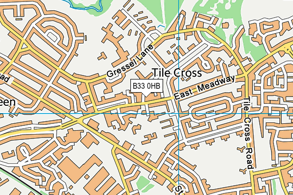 B33 0HB map - OS VectorMap District (Ordnance Survey) B33 0HB map - OS VectorMap District (Ordnance Survey)