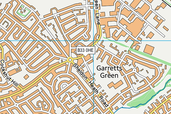 B33 0HE map - OS VectorMap District (Ordnance Survey) B33 0HE map - OS VectorMap District (Ordnance Survey)