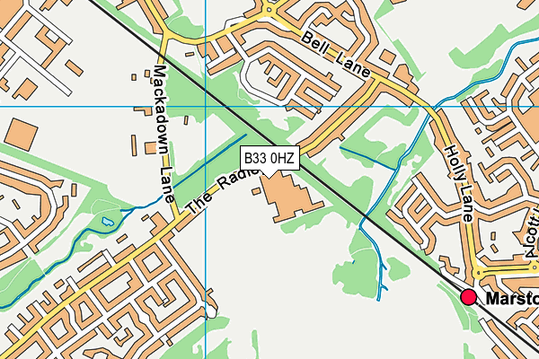 B33 0HZ map - OS VectorMap District (Ordnance Survey) B33 0HZ map - OS VectorMap District (Ordnance Survey)