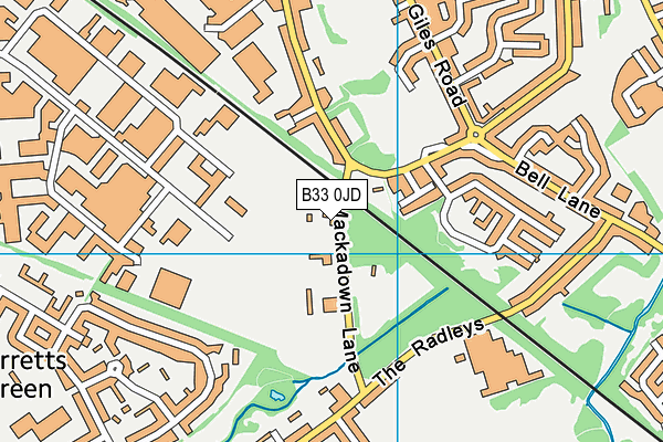 B33 0JD map - OS VectorMap District (Ordnance Survey) B33 0JD map - OS VectorMap District (Ordnance Survey)