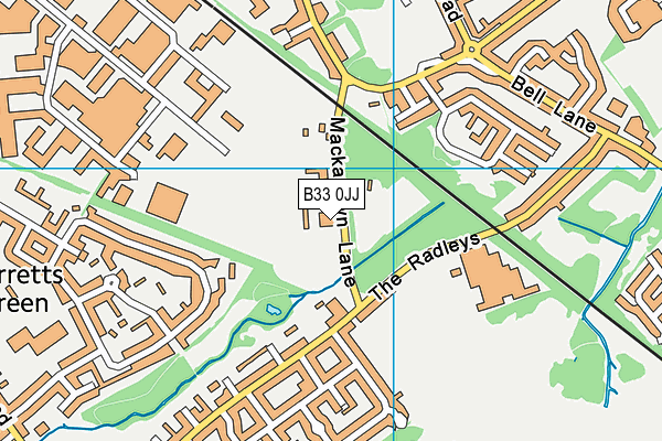 B33 0JJ map - OS VectorMap District (Ordnance Survey) B33 0JJ map - OS VectorMap District (Ordnance Survey)