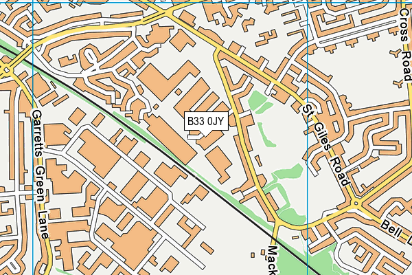B33 0JY map - OS VectorMap District (Ordnance Survey) B33 0JY map - OS VectorMap District (Ordnance Survey)