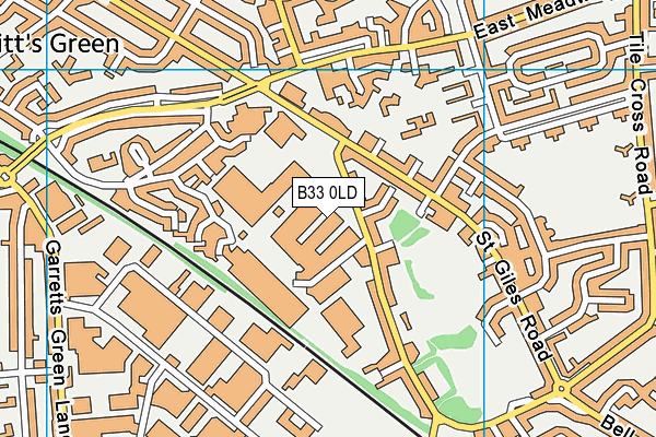 B33 0LD map - OS VectorMap District (Ordnance Survey) B33 0LD map - OS VectorMap District (Ordnance Survey)