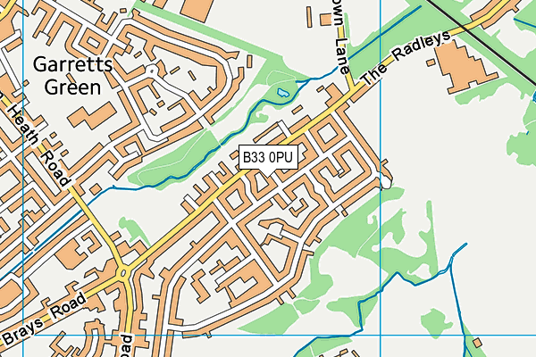 B33 0PU map - OS VectorMap District (Ordnance Survey) B33 0PU map - OS VectorMap District (Ordnance Survey)