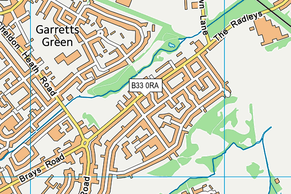 B33 0RA map - OS VectorMap District (Ordnance Survey) B33 0RA map - OS VectorMap District (Ordnance Survey)