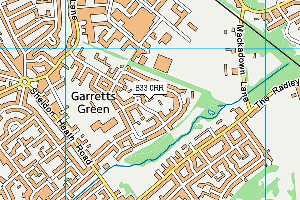 B33 0RR map - OS VectorMap District (Ordnance Survey) B33 0RR map - OS VectorMap District (Ordnance Survey)