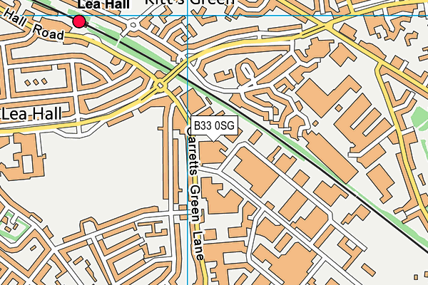 B33 0SG map - OS VectorMap District (Ordnance Survey) B33 0SG map - OS VectorMap District (Ordnance Survey)