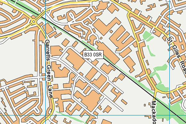 B33 0SR map - OS VectorMap District (Ordnance Survey) B33 0SR map - OS VectorMap District (Ordnance Survey)