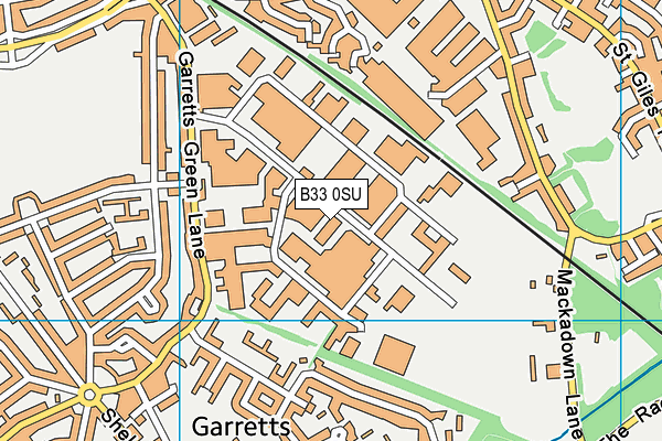 B33 0SU map - OS VectorMap District (Ordnance Survey) B33 0SU map - OS VectorMap District (Ordnance Survey)
