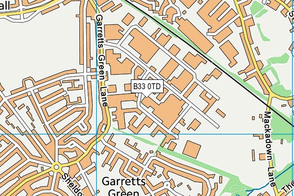 B33 0TD map - OS VectorMap District (Ordnance Survey) B33 0TD map - OS VectorMap District (Ordnance Survey)