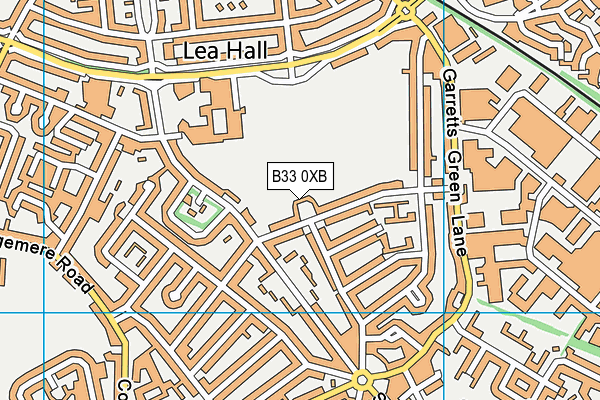 B33 0XB map - OS VectorMap District (Ordnance Survey) B33 0XB map - OS VectorMap District (Ordnance Survey)