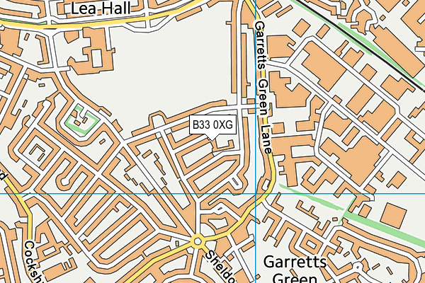 B33 0XG map - OS VectorMap District (Ordnance Survey) B33 0XG map - OS VectorMap District (Ordnance Survey)