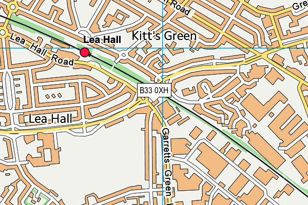B33 0XH map - OS VectorMap District (Ordnance Survey) B33 0XH map - OS VectorMap District (Ordnance Survey)