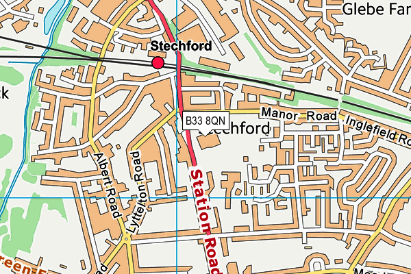 B33 8QN map - OS VectorMap District (Ordnance Survey) B33 8QN map - OS VectorMap District (Ordnance Survey)