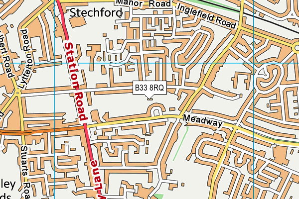 B33 8RQ map - OS VectorMap District (Ordnance Survey) B33 8RQ map - OS VectorMap District (Ordnance Survey)