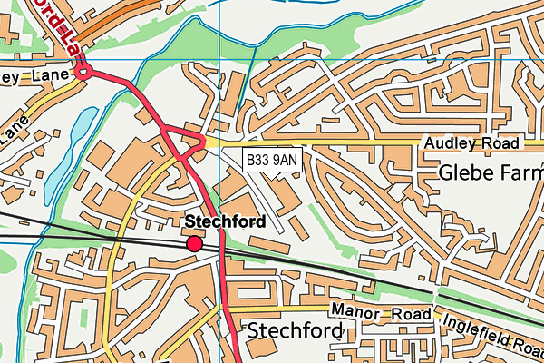 B33 9AN map - OS VectorMap District (Ordnance Survey) B33 9AN map - OS VectorMap District (Ordnance Survey)