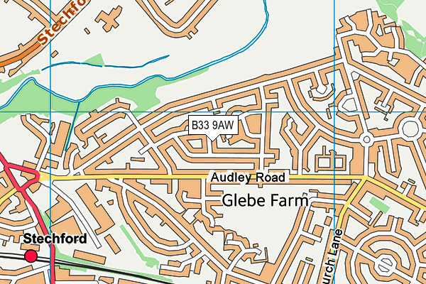 B33 9AW map - OS VectorMap District (Ordnance Survey) B33 9AW map - OS VectorMap District (Ordnance Survey)