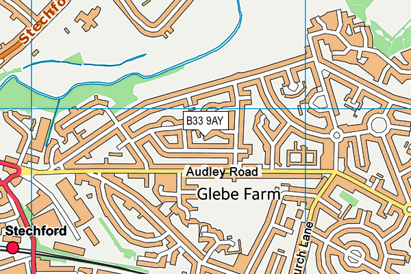 B33 9AY map - OS VectorMap District (Ordnance Survey) B33 9AY map - OS VectorMap District (Ordnance Survey)