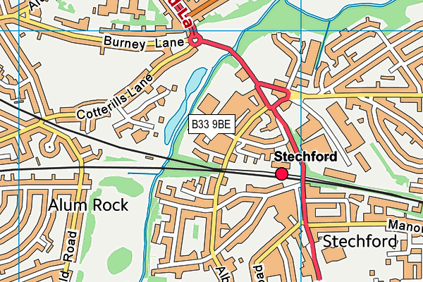 B33 9BE map - OS VectorMap District (Ordnance Survey) B33 9BE map - OS VectorMap District (Ordnance Survey)