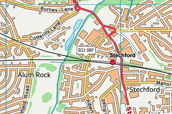 B33 9BF map - OS VectorMap District (Ordnance Survey) B33 9BF map - OS VectorMap District (Ordnance Survey)
