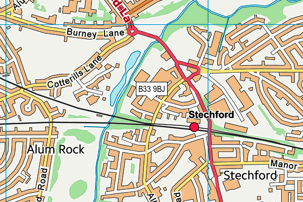 B33 9BJ map - OS VectorMap District (Ordnance Survey) B33 9BJ map - OS VectorMap District (Ordnance Survey)