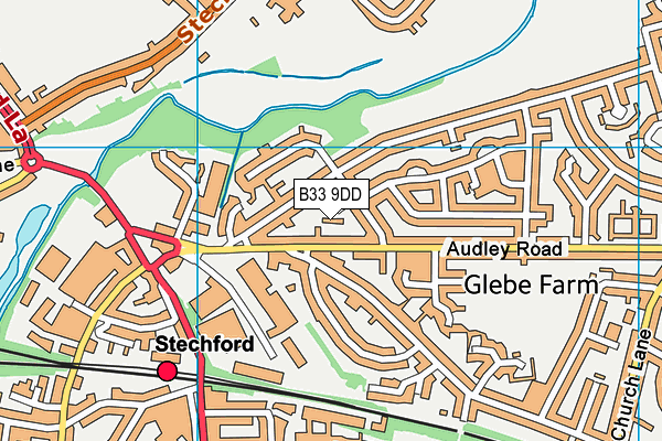 B33 9DD map - OS VectorMap District (Ordnance Survey) B33 9DD map - OS VectorMap District (Ordnance Survey)
