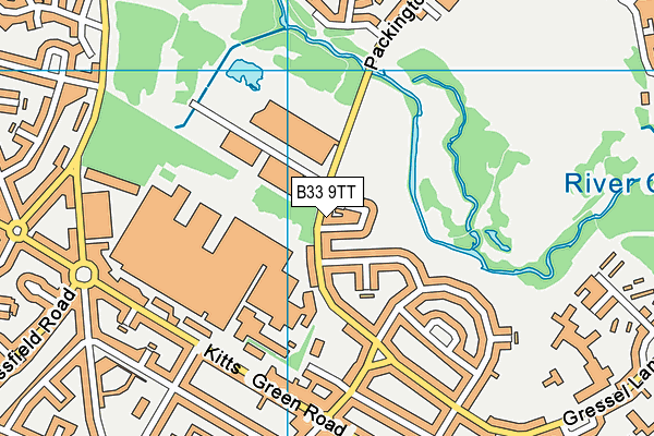 B33 9TT map - OS VectorMap District (Ordnance Survey) B33 9TT map - OS VectorMap District (Ordnance Survey)