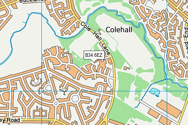 B34 6EZ map - OS VectorMap District (Ordnance Survey) B34 6EZ map - OS VectorMap District (Ordnance Survey)