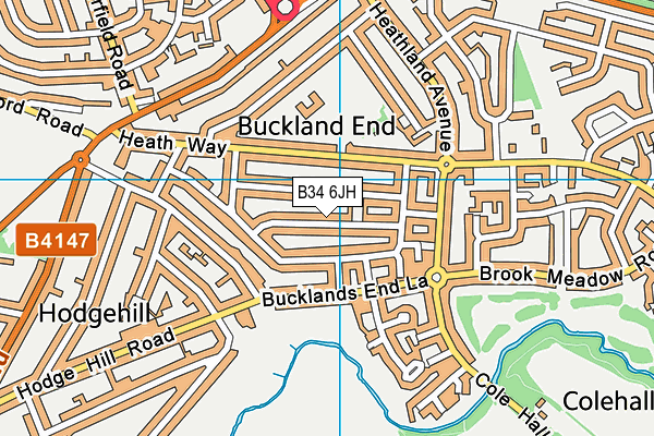 B34 6JH map - OS VectorMap District (Ordnance Survey) B34 6JH map - OS VectorMap District (Ordnance Survey)