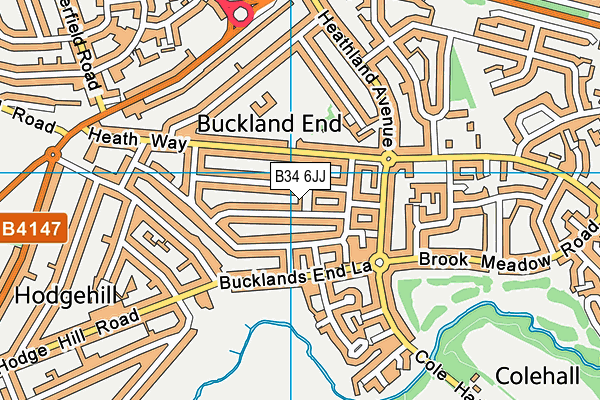 B34 6JJ map - OS VectorMap District (Ordnance Survey) B34 6JJ map - OS VectorMap District (Ordnance Survey)
