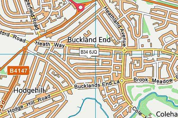 B34 6JQ map - OS VectorMap District (Ordnance Survey) B34 6JQ map - OS VectorMap District (Ordnance Survey)