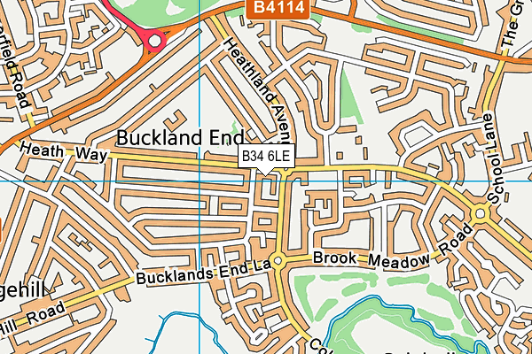 B34 6LE map - OS VectorMap District (Ordnance Survey) B34 6LE map - OS VectorMap District (Ordnance Survey)