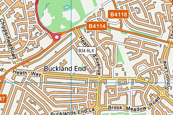 B34 6LX map - OS VectorMap District (Ordnance Survey) B34 6LX map - OS VectorMap District (Ordnance Survey)