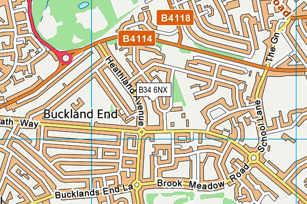 B34 6NX map - OS VectorMap District (Ordnance Survey) B34 6NX map - OS VectorMap District (Ordnance Survey)