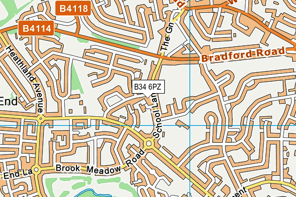 B34 6PZ map - OS VectorMap District (Ordnance Survey) B34 6PZ map - OS VectorMap District (Ordnance Survey)