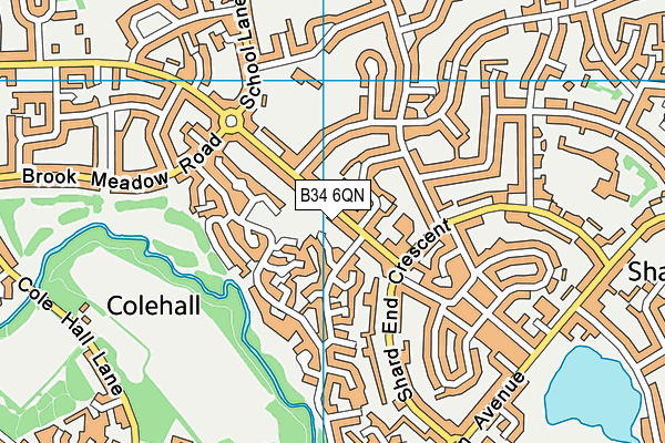 B34 6QN map - OS VectorMap District (Ordnance Survey) B34 6QN map - OS VectorMap District (Ordnance Survey)