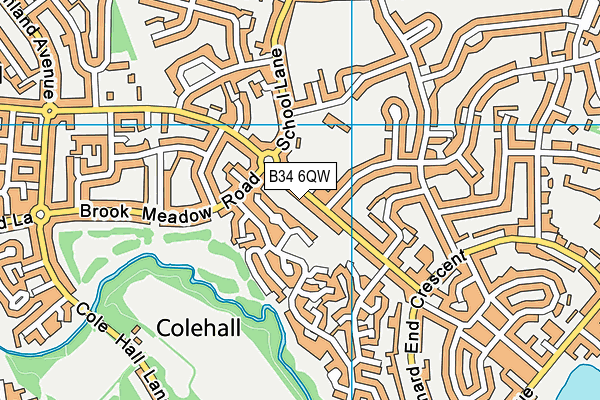 B34 6QW map - OS VectorMap District (Ordnance Survey) B34 6QW map - OS VectorMap District (Ordnance Survey)