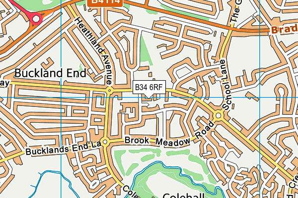 B34 6RF map - OS VectorMap District (Ordnance Survey) B34 6RF map - OS VectorMap District (Ordnance Survey)