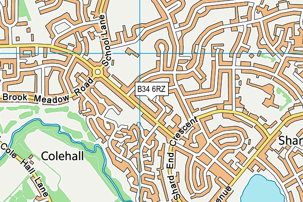 B34 6RZ map - OS VectorMap District (Ordnance Survey) B34 6RZ map - OS VectorMap District (Ordnance Survey)