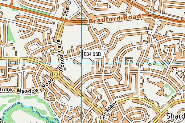 B34 6SD map - OS VectorMap District (Ordnance Survey) B34 6SD map - OS VectorMap District (Ordnance Survey)