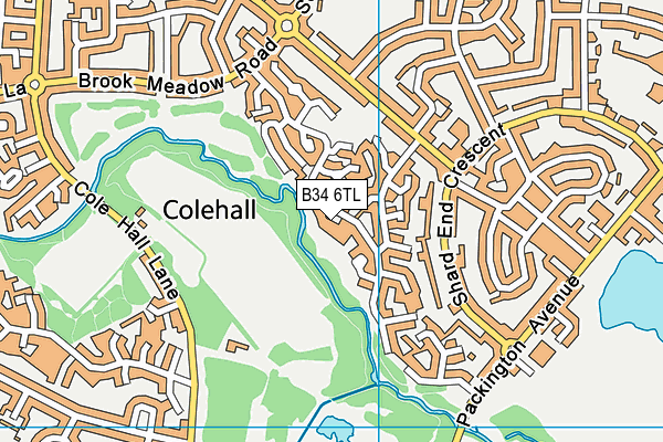 B34 6TL map - OS VectorMap District (Ordnance Survey) B34 6TL map - OS VectorMap District (Ordnance Survey)