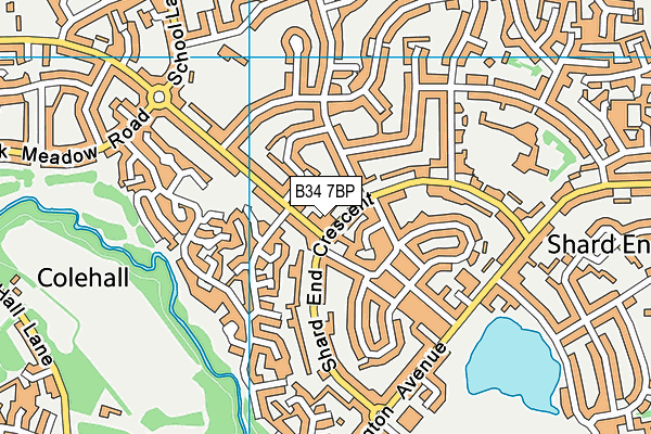 B34 7BP map - OS VectorMap District (Ordnance Survey) B34 7BP map - OS VectorMap District (Ordnance Survey)