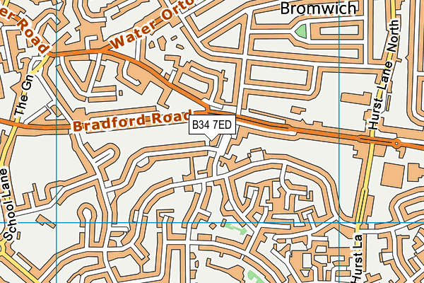 B34 7ED map - OS VectorMap District (Ordnance Survey) B34 7ED map - OS VectorMap District (Ordnance Survey)