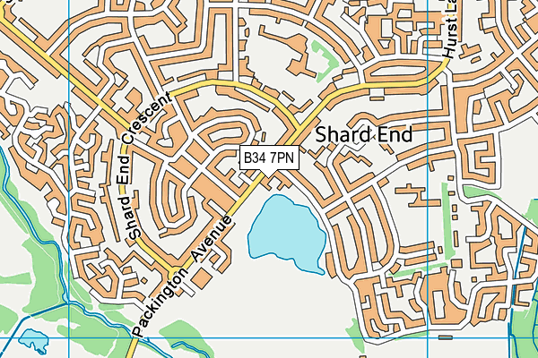 B34 7PN map - OS VectorMap District (Ordnance Survey) B34 7PN map - OS VectorMap District (Ordnance Survey)
