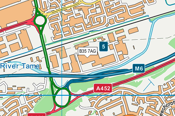 B35 7AG map - OS VectorMap District (Ordnance Survey) B35 7AG map - OS VectorMap District (Ordnance Survey)