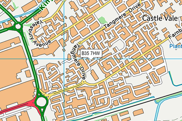 B35 7HW map - OS VectorMap District (Ordnance Survey) B35 7HW map - OS VectorMap District (Ordnance Survey)
