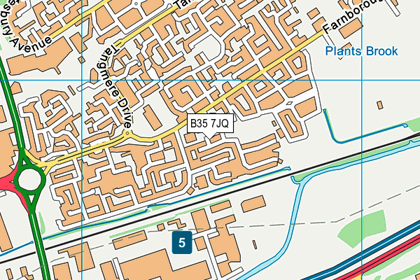 B35 7JQ map - OS VectorMap District (Ordnance Survey) B35 7JQ map - OS VectorMap District (Ordnance Survey)